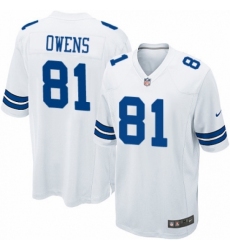 Men's Nike Dallas Cowboys #81 Terrell Owens Game White NFL Jersey