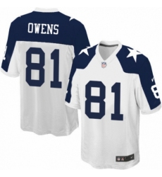 Men's Nike Dallas Cowboys #81 Terrell Owens Game White Throwback Alternate NFL Jersey
