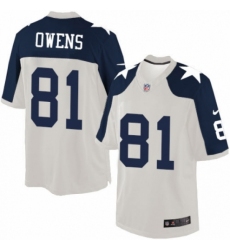 Men's Nike Dallas Cowboys #81 Terrell Owens Limited White Throwback Alternate NFL Jersey