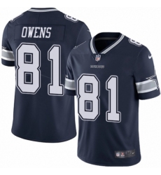 Men's Nike Dallas Cowboys #81 Terrell Owens Navy Blue Team Color Vapor Untouchable Limited Player NFL Jersey