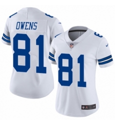 Women's Nike Dallas Cowboys #81 Terrell Owens White Vapor Untouchable Limited Player NFL Jersey