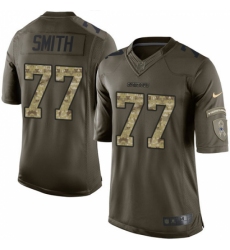 Men's Nike Dallas Cowboys #77 Tyron Smith Elite Green Salute to Service NFL Jersey