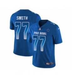 Men's Nike Dallas Cowboys #77 Tyron Smith Limited Royal Blue NFC 2019 Pro Bowl NFL Jersey