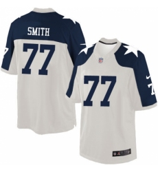 Men's Nike Dallas Cowboys #77 Tyron Smith Limited White Throwback Alternate NFL Jersey