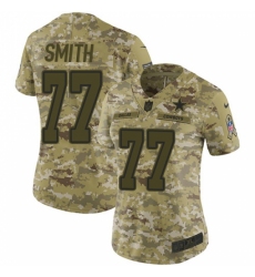 Women's Nike Dallas Cowboys #77 Tyron Smith Limited Camo 2018 Salute to Service NFL Jersey