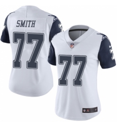 Women's Nike Dallas Cowboys #77 Tyron Smith Limited White Rush Vapor Untouchable NFL Jersey