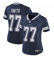 Women's Nike Dallas Cowboys #77 Tyron Smith Navy Blue Team Color Vapor Untouchable Limited Player NFL Jersey
