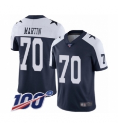 Men's Dallas Cowboys #70 Zack Martin Navy Blue Throwback Alternate Vapor Untouchable Limited Player 100th Season Football Jersey