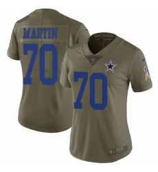 Women's Nike Dallas Cowboys #70 Zack Martin Limited Olive 2017 Salute to Service NFL Jersey