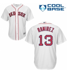 Men's Majestic Boston Red Sox #13 Hanley Ramirez Replica White Home Cool Base MLB Jersey