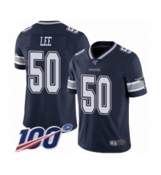 Men's Dallas Cowboys #50 Sean Lee Navy Blue Team Color Vapor Untouchable Limited Player 100th Season Football Jersey