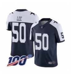 Men's Dallas Cowboys #50 Sean Lee Navy Blue Throwback Alternate Vapor Untouchable Limited Player 100th Season Football Jersey