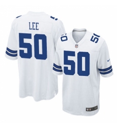 Men's Nike Dallas Cowboys #50 Sean Lee Game White NFL Jersey