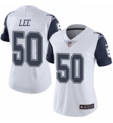Women's Nike Dallas Cowboys #50 Sean Lee Limited White Rush Vapor Untouchable NFL Jersey