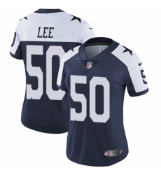Women's Nike Dallas Cowboys #50 Sean Lee Navy Blue Throwback Alternate Vapor Untouchable Limited Player NFL Jersey
