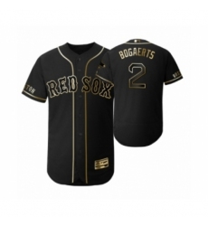 Men's 2019 Golden Edition Boston Red Sox Black #2 Xander Bogaerts Flex Base Jersey