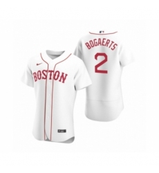 Men's Boston Red Sox #2 Xander Bogaerts Nike White Authentic 2020 Alternate Jersey