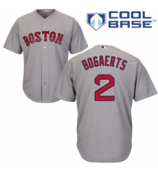 Men's Majestic Boston Red Sox #2 Xander Bogaerts Replica Grey Road Cool Base MLB Jersey