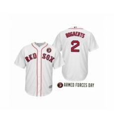 Youth 2019 Armed Forces Day Xander Bogaerts #2 Boston Red Sox White Jersey