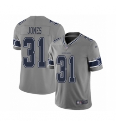 Men's Dallas Cowboys #31 Byron Jones Limited Gray Inverted Legend Football Jersey