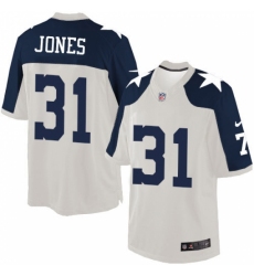 Men's Nike Dallas Cowboys #31 Byron Jones Limited White Throwback Alternate NFL Jersey