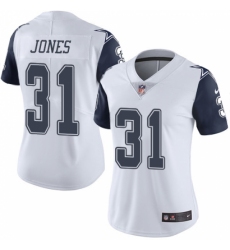 Women's Nike Dallas Cowboys #31 Byron Jones Limited White Rush Vapor Untouchable NFL Jersey