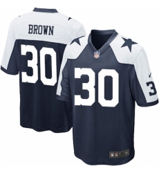 Men's Nike Dallas Cowboys #30 Anthony Brown Game Navy Blue Throwback Alternate NFL Jersey