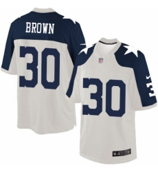 Men's Nike Dallas Cowboys #30 Anthony Brown Limited White Throwback Alternate NFL Jersey