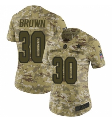 Women's Nike Dallas Cowboys #30 Anthony Brown Limited Camo 2018 Salute to Service NFL Jersey