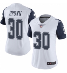 Women's Nike Dallas Cowboys #30 Anthony Brown Limited White Rush Vapor Untouchable NFL Jersey