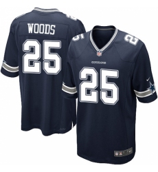 Men's Nike Dallas Cowboys #25 Xavier Woods Game Navy Blue Team Color NFL Jersey
