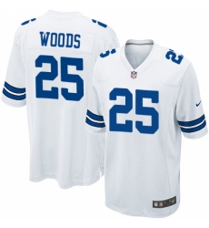 Men's Nike Dallas Cowboys #25 Xavier Woods Game White NFL Jersey