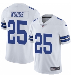 Men's Nike Dallas Cowboys #25 Xavier Woods White Vapor Untouchable Limited Player NFL Jersey