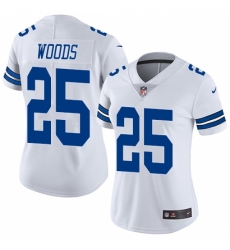 Women's Nike Dallas Cowboys #25 Xavier Woods White Vapor Untouchable Limited Player NFL Jersey