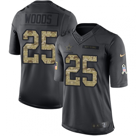 Youth Nike Dallas Cowboys #25 Xavier Woods Limited Black 2016 Salute to Service NFL Jersey Youth Nike Dallas Cowboys #25 Xavier Woods Limited Black 2016 Salute to Service NFL Jersey