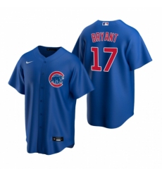 Men's Nike Chicago Cubs #17 Kris Bryant Royal Alternate Stitched Baseball Jersey