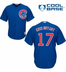 Youth Majestic Chicago Cubs #17 Kris Bryant Replica Royal Blue Alternate Cool Base MLB Jersey