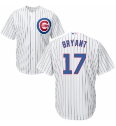 Youth Majestic Chicago Cubs #17 Kris Bryant Replica White Home Cool Base MLB Jersey