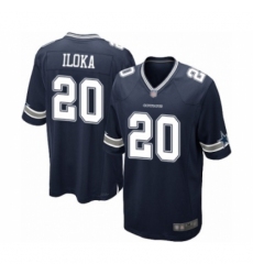 Men's Dallas Cowboys #20 George Iloka Game Navy Blue Team Color Football Jersey