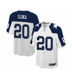 Men's Dallas Cowboys #20 George Iloka Game White Throwback Alternate Football Jersey