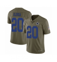 Men's Dallas Cowboys #20 George Iloka Limited Olive 2017 Salute to Service Football Jersey