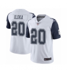 Men's Dallas Cowboys #20 George Iloka Limited White Rush Vapor Untouchable Football Jersey