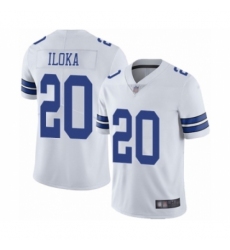 Men's Dallas Cowboys #20 George Iloka White Vapor Untouchable Limited Player Football Jersey