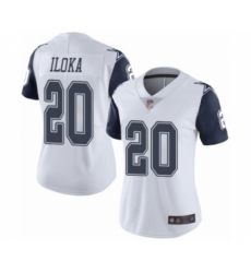 Women's Dallas Cowboys #20 George Iloka Limited White Rush Vapor Untouchable Football Jersey