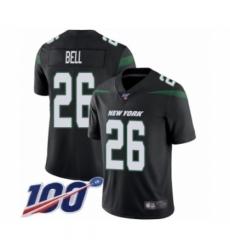 Men's New York Jets #26 Le Veon Bell Black Alternate Vapor Untouchable Limited Player 100th Season Football Jersey