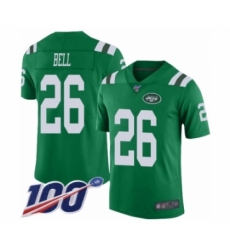 Men's New York Jets #26 Le Veon Bell Limited Green Rush Vapor Untouchable 100th Season Football Jersey