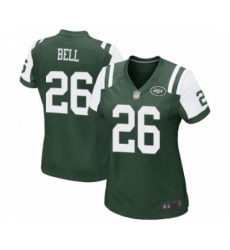 Women's New York Jets #26 Le Veon Bell Game Green Team Color Football Jersey