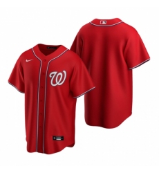 Men's Nike Washington Nationals Blank Red Alternate Stitched Baseball Jersey