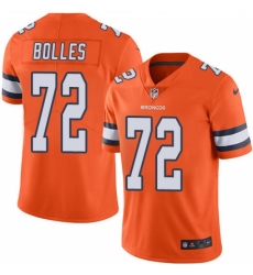 Men's Nike Denver Broncos #72 Garett Bolles Elite Orange Rush Vapor Untouchable NFL Jersey