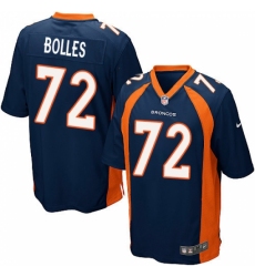 Men's Nike Denver Broncos #72 Garett Bolles Game Navy Blue Alternate NFL Jersey